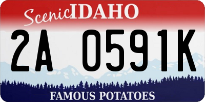 ID license plate 2A0591K