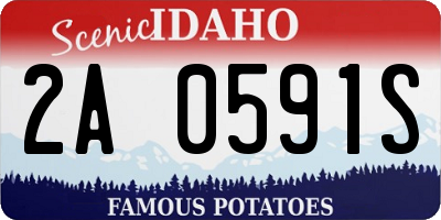 ID license plate 2A0591S