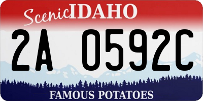 ID license plate 2A0592C
