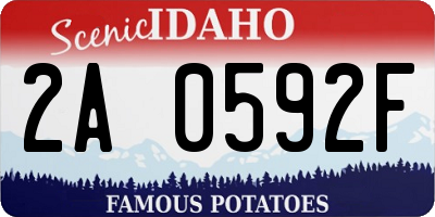 ID license plate 2A0592F