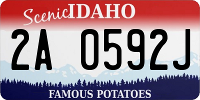 ID license plate 2A0592J