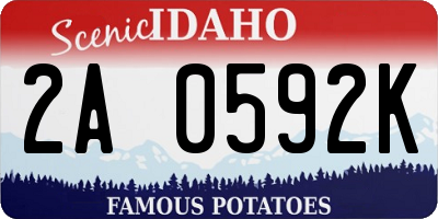ID license plate 2A0592K