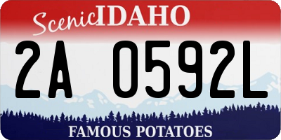 ID license plate 2A0592L