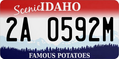 ID license plate 2A0592M