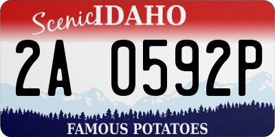 ID license plate 2A0592P