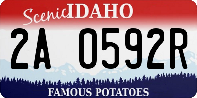 ID license plate 2A0592R