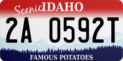 ID license plate 2A0592T