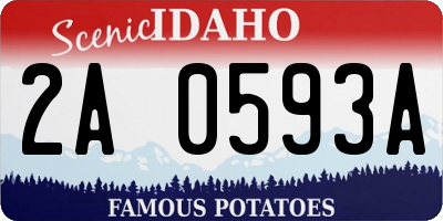 ID license plate 2A0593A
