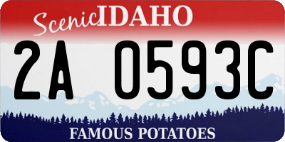 ID license plate 2A0593C