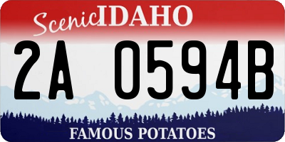 ID license plate 2A0594B