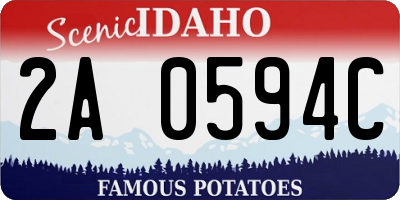 ID license plate 2A0594C