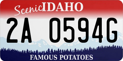 ID license plate 2A0594G