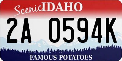 ID license plate 2A0594K