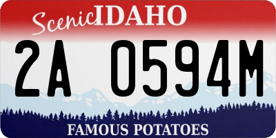 ID license plate 2A0594M