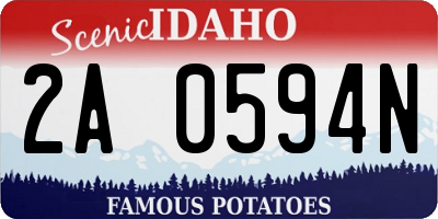 ID license plate 2A0594N