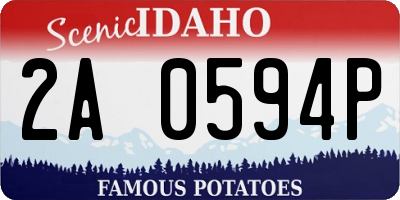 ID license plate 2A0594P