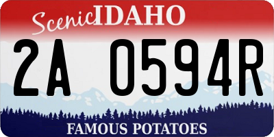 ID license plate 2A0594R