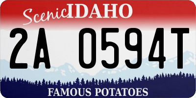ID license plate 2A0594T