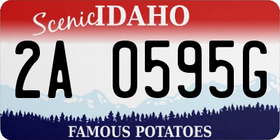 ID license plate 2A0595G