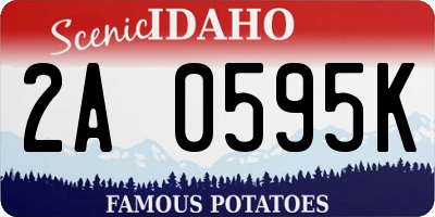 ID license plate 2A0595K