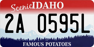 ID license plate 2A0595L