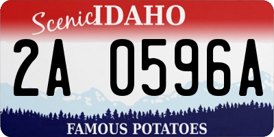 ID license plate 2A0596A
