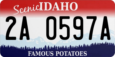 ID license plate 2A0597A