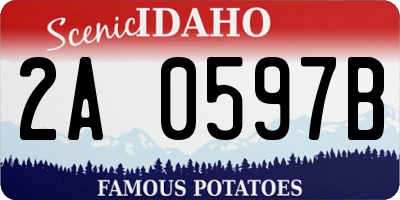 ID license plate 2A0597B