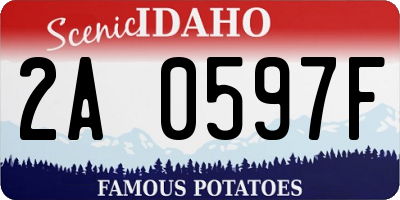 ID license plate 2A0597F