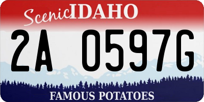ID license plate 2A0597G