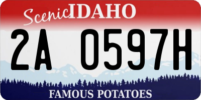 ID license plate 2A0597H