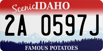 ID license plate 2A0597J