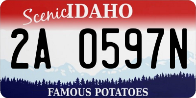 ID license plate 2A0597N