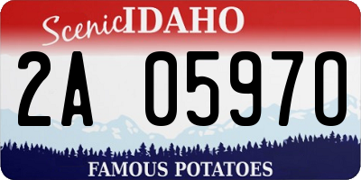 ID license plate 2A0597O