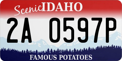 ID license plate 2A0597P