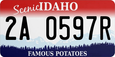 ID license plate 2A0597R