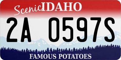 ID license plate 2A0597S