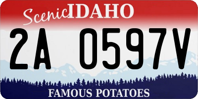 ID license plate 2A0597V