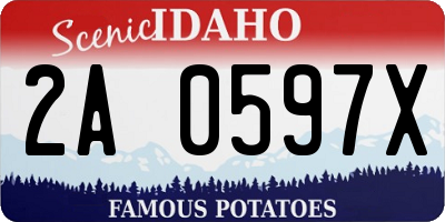 ID license plate 2A0597X