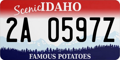 ID license plate 2A0597Z