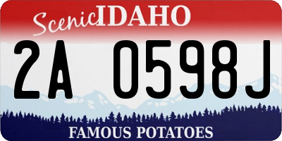 ID license plate 2A0598J