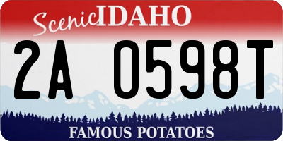 ID license plate 2A0598T