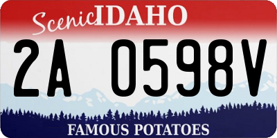 ID license plate 2A0598V