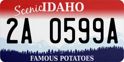 ID license plate 2A0599A