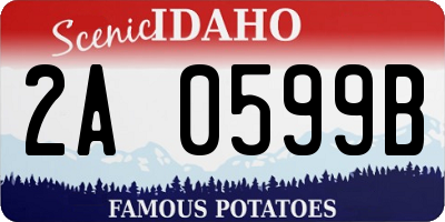 ID license plate 2A0599B