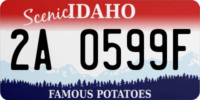 ID license plate 2A0599F