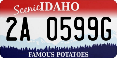 ID license plate 2A0599G
