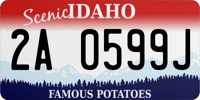 ID license plate 2A0599J
