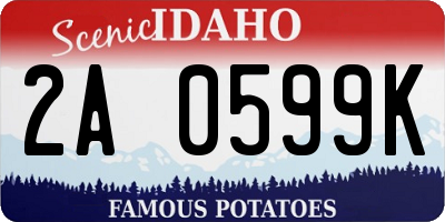ID license plate 2A0599K