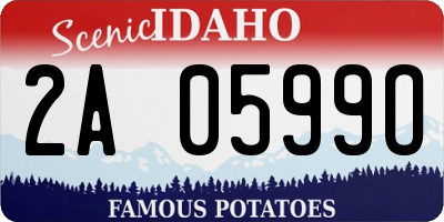 ID license plate 2A0599O
